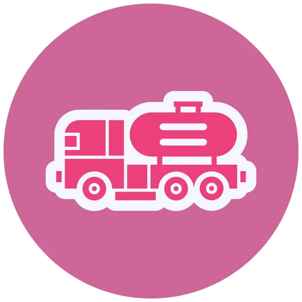 Tanker Truck Web Icon Vector Illustration — Archivo Imágenes Vectoriales