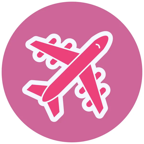 Airplane Icon Web Simple Illustration — Stok Vektör