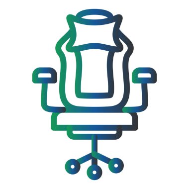 Oyun Sandalyesi Vektörü Kabartma Simgesi Tasarımı 