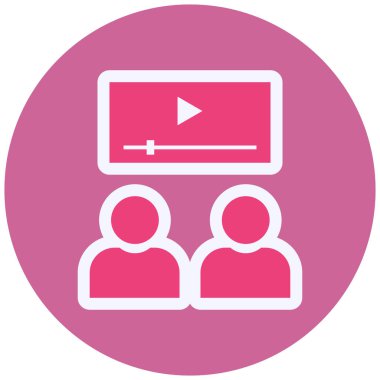 İzleyiciler Vektör Şekil Simgesi Tasarımı 