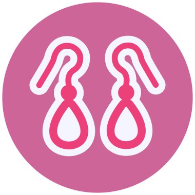 Earings Vector Glyph Icon Design 