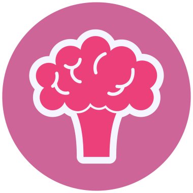  Brokoli Vektörü Kabartma Simgesi Tasarımı 