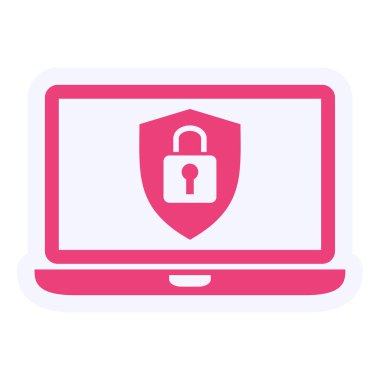 Güvenlik simgesinin vektör illüstrasyonu