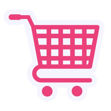 shopping cart icon, simple illustration