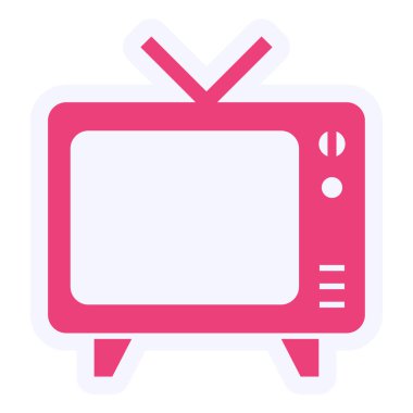 Televizyon. Web simgesi basit illüstrasyon 