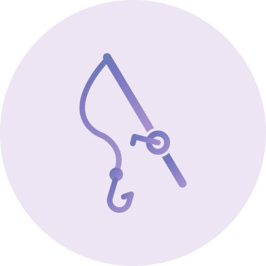 Balıkçılık simgesinin vektör illüstrasyonu