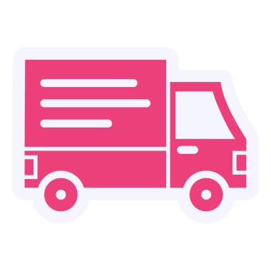 delivery truck. web simple illustration