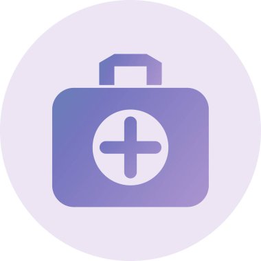 İlk Yardım Kiti Vektör Kabartma Simgesi Tasarımı 