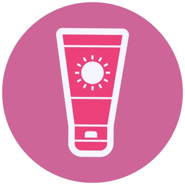 Güneş kremi. Web simgesi basit illüstrasyon