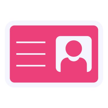 Visitor Card Vector Glyph Icon Design