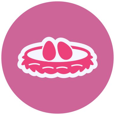 eggs in nest, vector icon, modern simple illustration