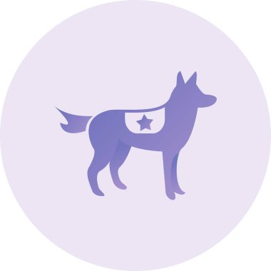 vector illustration of Police dog icon
