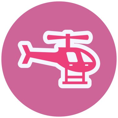 Helikopter Vektörü Şekil Simgesi Tasarımı