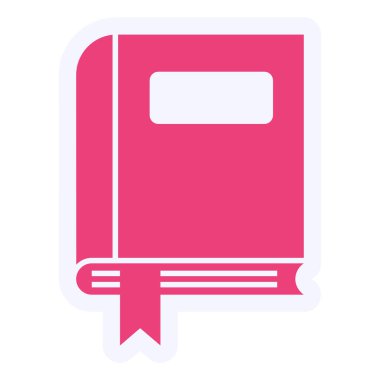 Kitap İşaretli. Web simgesi basit illüstrasyon