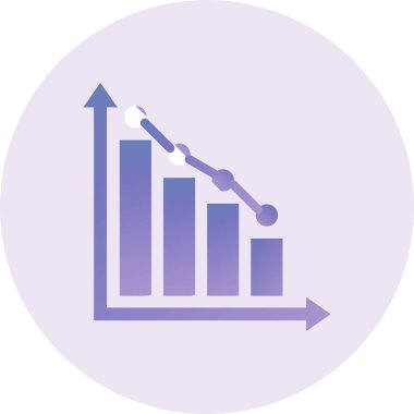 bar graph chart icon. vector illustration 