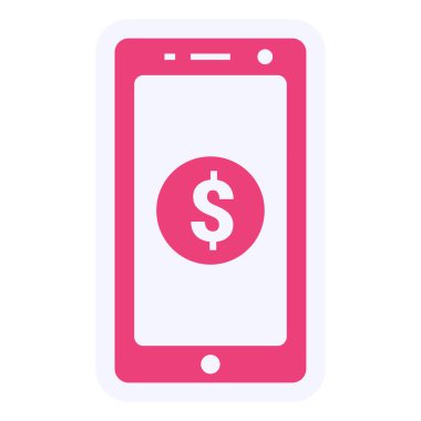 mobil bankacılık simgesi, vektör illüstrasyonu 