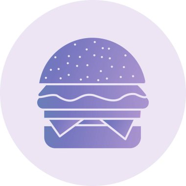 Hamburger Vektörü Kabartma Simgesi Tasarımı