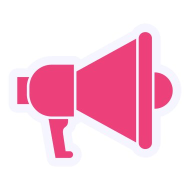 Megafon Vektör Kabartma Simgesi Tasarımı 