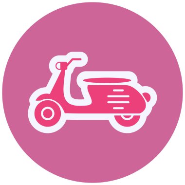 Scooter icon, simple web illustration 