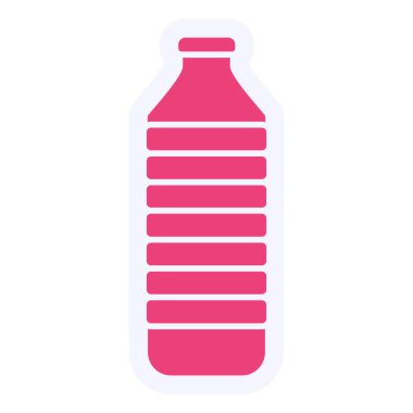 milk bottle icon. simple illustration of water jar vector icons for web design isolated on white background