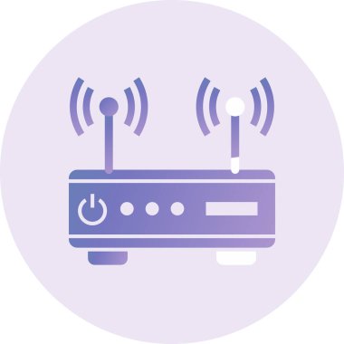 WiFi yönlendirici kutsal kişilerin resmi, vektör çizim