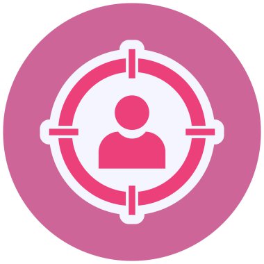 Targeting Vector Glyph Icon Design 