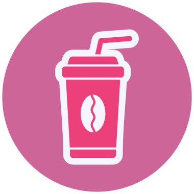 kahve fincanı simgesi, vektör illüstrasyonu