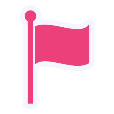 Bayrak Vektörü Şekil Simgesi Tasarımı