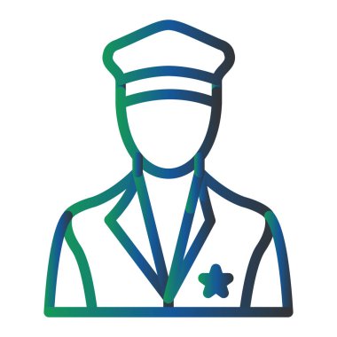 vector illustration of Policewomen  icon