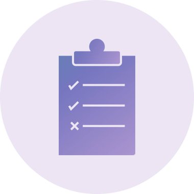 Kontrol listesi simgesi vektör illüstrasyonu