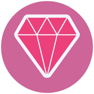 Elmas Vektörü Şekil Simgesi Tasarımı 