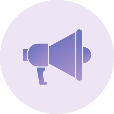 Megafon Vektör Kabartma Simgesi Tasarımı 