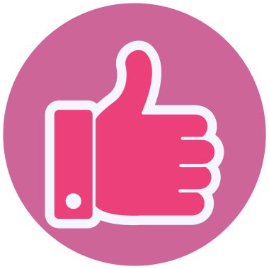 Baş parmak ikonu, vektör illüstrasyonu. Mesela... 