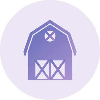 Ahır. Web simgesi basit illüstrasyon 