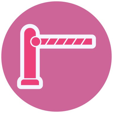 Bariyer Vektör Şekil Simgesi Tasarımı 