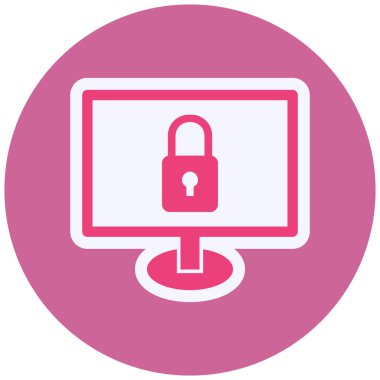 Güvenlik simgesinin vektör illüstrasyonu