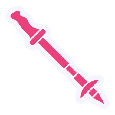 vector illustration of modern Hiking Pole icon