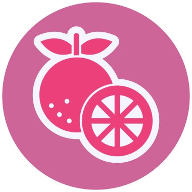 orange icon, simple illustration. flat design style