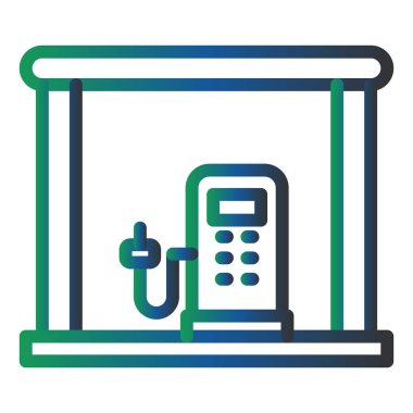 ATM 'de. Web simgesi basit illüstrasyon