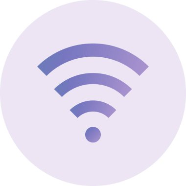 WIFI Vektör Kabartma Simgesi Tasarımı