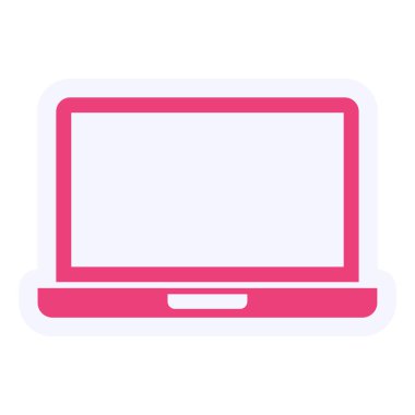 Oyun Laptop Vektörü Glyph Simgesi Tasarımı 