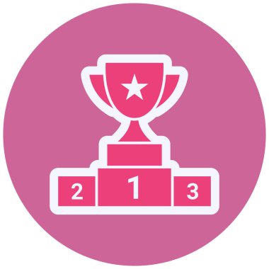 Kupa. Web simgesi basit illüstrasyon