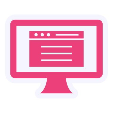 Web Sitesi Vektör Sembol Tasarımı 