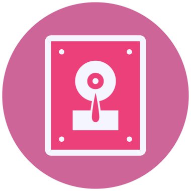 Sabit Sürücü Vektörü Şekil Simgesi Tasarımı