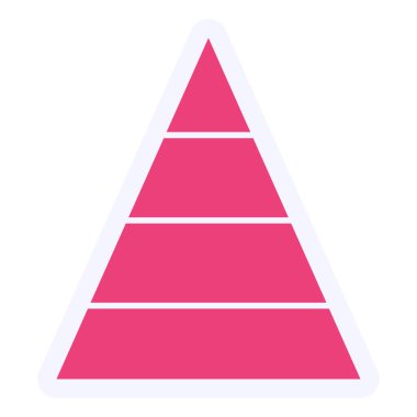 Piramit. Web simgesi basit illüstrasyon