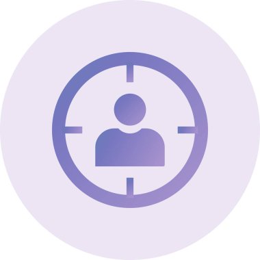 Hedef modern simgenin vektör illüstrasyonu