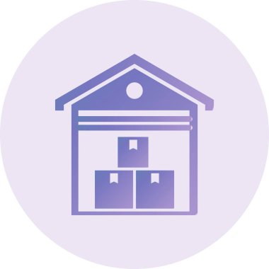 Depo. Web simgesi basit illüstrasyon