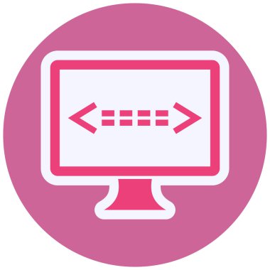 arka uç. Web simgesi basit illüstrasyon