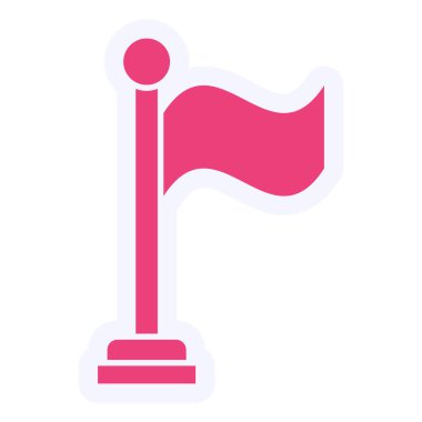 bayrak ikonu vektör illüstrasyonu 