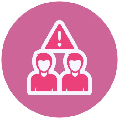 Avoid Crowds Vector Glyph Icon Design